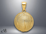 Load image into Gallery viewer, 14K Yellow Gold 3-D Textured Basketball Charm with Necklace Chain Options
