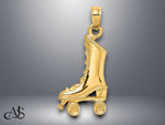 Load image into Gallery viewer, 14K Yellow Gold 3-D Roller Skate Charm with Necklace Chain Options
