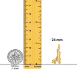 Load image into Gallery viewer, 14K Yellow Gold 3-D Roller Skate Charm with Necklace Chain Options
