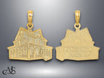 Load image into Gallery viewer, 14K Yellow Gold The Victorian rose - CAPE MAY, NJ Charm with Necklace Chain Options
