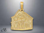 Load image into Gallery viewer, 14K Yellow Gold The Pink house - CAPE MAY, NJ Charm with Necklace Chain Options
