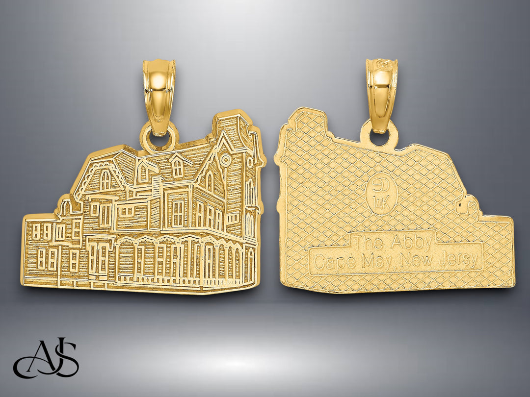 14K Yellow Gold The Abby - cape may, NJ Charm with Necklace Chain Options