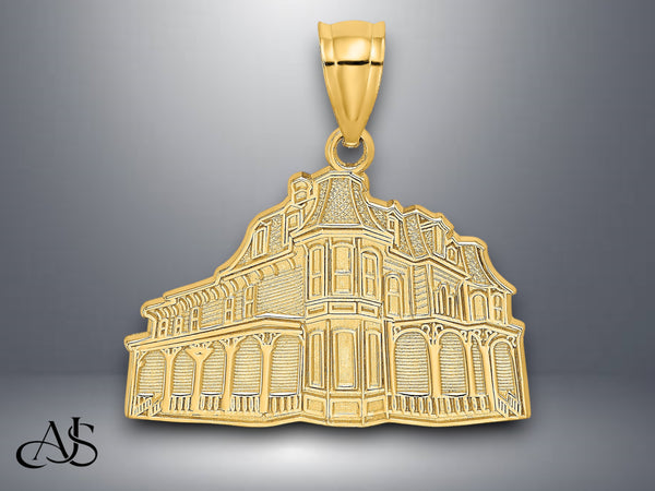 14K Yellow Gold The queen victoria - cape may, NJ Charm with Necklace Chain Options