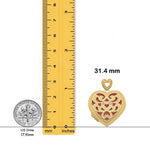 Load image into Gallery viewer, 14K Yellow Gold Diamond Vintage Filigree Pink Fabric Interior 24mm Heart Locket | Build Your Locket Necklace with Engraving, Photo insertions, and Chain Options

