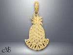 Load image into Gallery viewer, 14K Yellow Gold BAHAMAS Pineapple Charm with Necklace Chain Options
