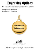 Load image into Gallery viewer, 14K Yellow White Gold Polished Diamond 16mm Round Locket | Build Your Locket Necklace with Engraving, Photo insertions, and Chain Options
