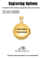 Load image into Gallery viewer, 14K Yellow Gold Rhodium Beaded Border Polished Celtic Knot Design 16mm Round Locket | Build Your Locket Necklace with Engraving, Photo insertions, and Chain Options
