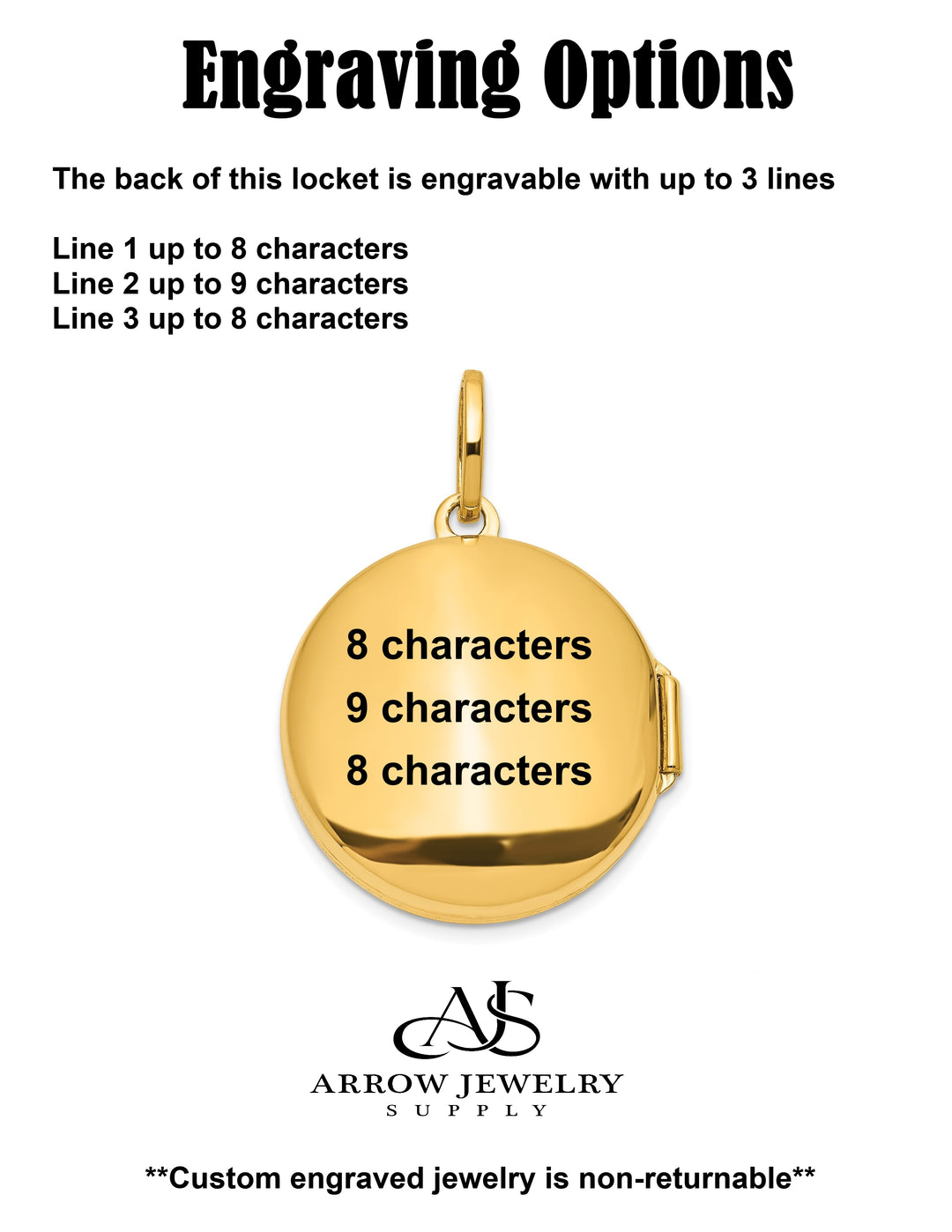 14K Yellow Gold White Rhodium Diamond Star and Moon 20mm Round Locket | Build Your Locket Necklace with Engraving, Photo insertions, and Chain Options