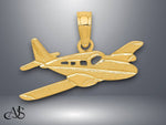 Load image into Gallery viewer, 14K Yellow Gold Cessna Plane Pendant with Necklace Chain Options
