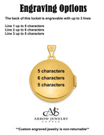 Load image into Gallery viewer, 14K Yellow Gold White Rhodium Half Point Diamond Polished Cross 20mm Round Locket | Build Your Locket Necklace with Engraving, Photo insertions, and Chain Options
