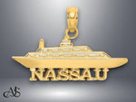 Load image into Gallery viewer, 14K Yellow Gold NASSAU Cruise Ship Charm with Necklace Chain Options
