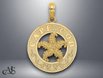 Load image into Gallery viewer, 14K Yellow Gold CAPE COD Starfish Charm with Necklace Chain Options
