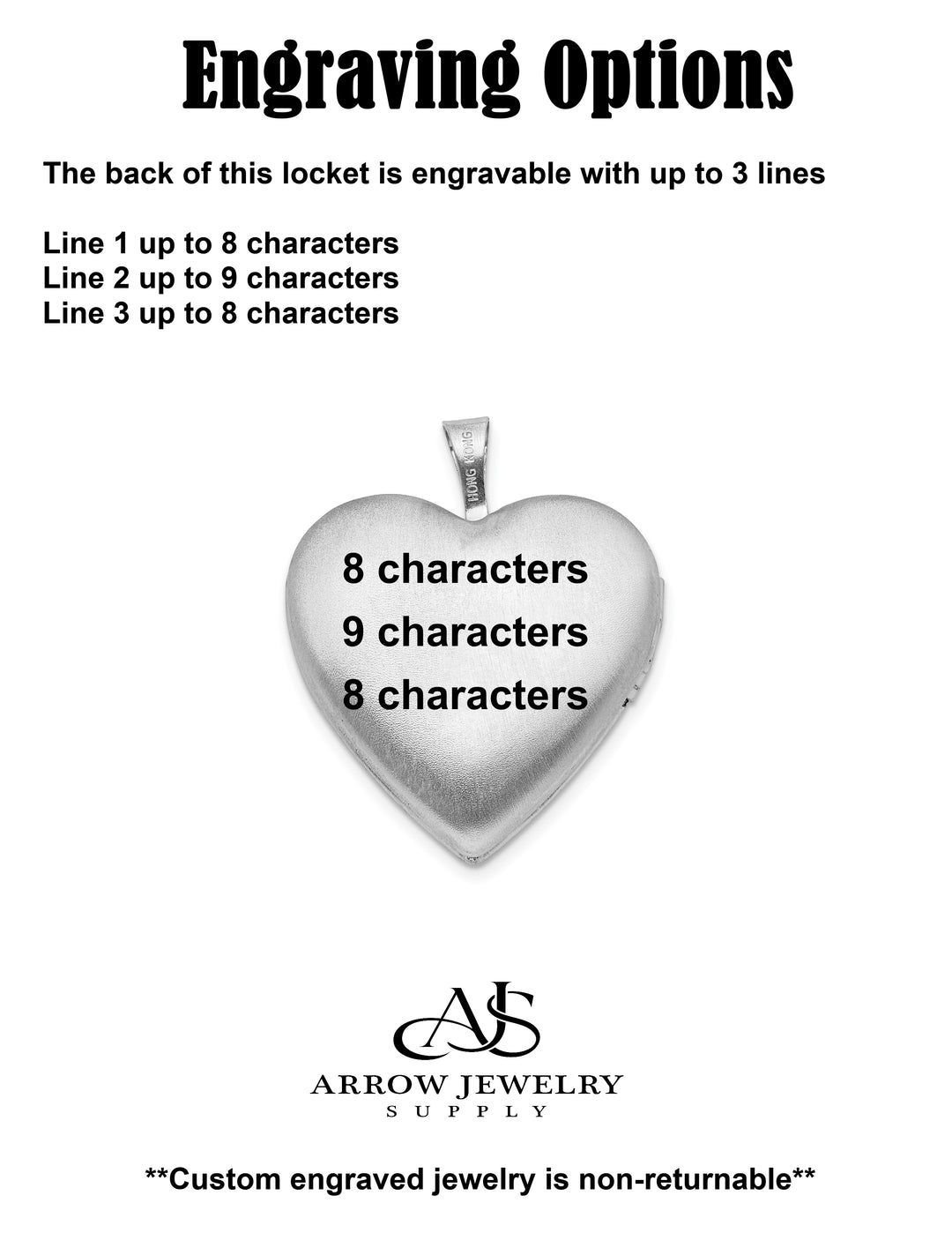 Sterling Silver Rhodium-plated 16mm Enameled & D/C Love Heart Locket Locket | Build Your Locket Necklace with Engraving, Photo insertions, and Chain Options