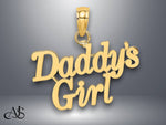 Load image into Gallery viewer, 14K Yellow Gold DADDY'S GIRL Charm with Necklace Chain Options
