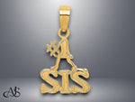 Load image into Gallery viewer, 14K Yellow Gold Polished #1 SIS Charm with Necklace Chain Options

