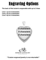 Load image into Gallery viewer, Sterling Silver Rhodium-plated 20mm D/C &amp; Enameled Love Heart Locket | Build Your Locket Necklace with Engraving, Photo insertions, and Chain Options
