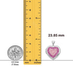 Load image into Gallery viewer, Sterling Silver Rhodium-plated 18mm Preciosa Crystal Heart Locket | Build Your Locket Necklace with Engraving, Photo insertions, and Chain Options

