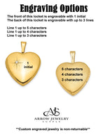 Load image into Gallery viewer, Sterling Silver Polished Diamond Star 16mm Heart Locket | Build Your Locket Necklace with Engraving, Photo insertions, and Chain Options
