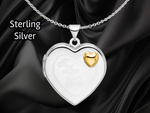 Load image into Gallery viewer, Sterling Silver Rhodium-plated 20mm D/C Grandma Heart Locket | Build Your Locket Necklace with Engraving, Photo insertions, and Chain Options

