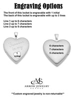 Load image into Gallery viewer, Sterling Silver Rhodium-plated 20mm D/C Grandma Heart Locket | Build Your Locket Necklace with Engraving, Photo insertions, and Chain Options
