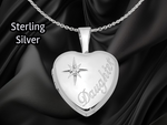 Load image into Gallery viewer, Sterling Silver Rhodium-plated 20mm D/C Grandma Heart Locket | Build Your Locket Necklace with Engraving, Photo insertions, and Chain Options
