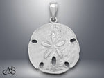 Load image into Gallery viewer, 14K Yellow White Gold Polished Sand Dollar Charm with Necklace Chain Options
