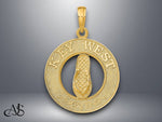 Load image into Gallery viewer, 14K Yellow Gold KEY WEST Flip Flop Pendant with Necklace Chain Options

