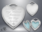 Load image into Gallery viewer, Sterling Silver Always On My Mind Forever In My Heart Locket | Build Your Locket Necklace with Engraving, Photo insertions, and Chain Options
