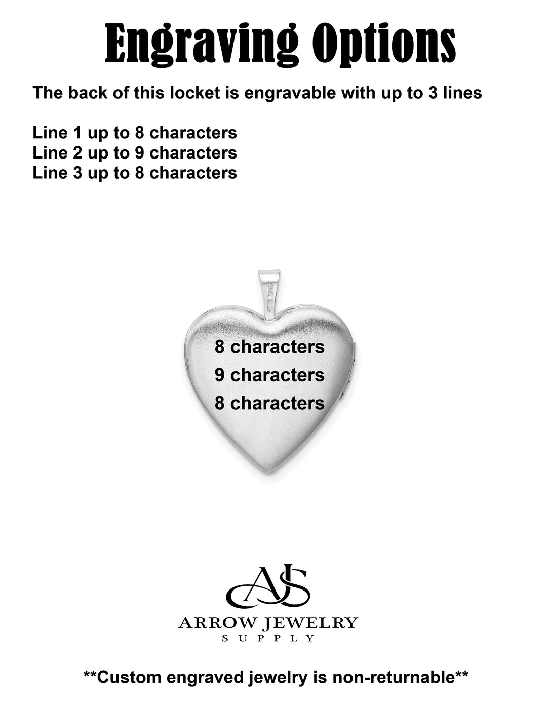Sterling Silver 20mm 'Love to the moon' Diamond Heart Locket| Build Your Locket Necklace with Engraving, Photo insertions, and Chain Options