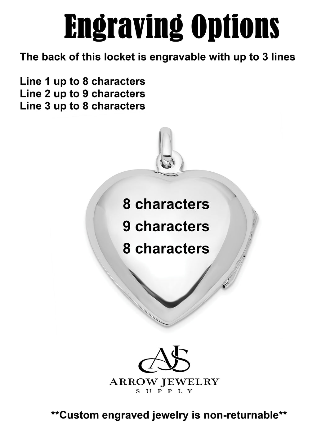 Sterling Silver I Love You Rose Heart Locket | Build Your Locket Necklace with Engraving, Photo insertions, and Chain Options