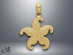 Load image into Gallery viewer, 14K Yellow Gold Starfish Charm with Necklace Chain Options
