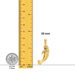 Load image into Gallery viewer, 14K Yellow Gold 3-D Polished Manatee Charm with Necklace Chain Options
