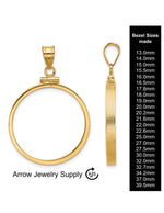 Load image into Gallery viewer, 14K Gold Coin Bezel Mounting: Reeded Edge Screw Top

