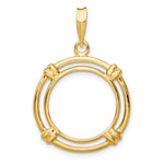 Load image into Gallery viewer, 14K Gold Coin Bezel: Double Spoked Border for 16.5mm Eagle Coins
