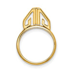 Load image into Gallery viewer, 14K Gold Coin Bezel Mounting Geometric Motif Design for 14mm and 18mm Coins
