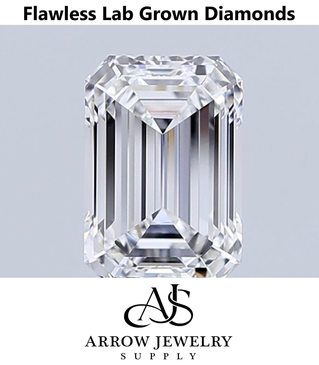 Certified Flawless Emerald Cut Lab Grown Loose Diamond (1-4 Carat)