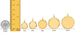Load image into Gallery viewer, 14K Gold Engravable Disc Charm Pendant: Diamond-cut Border
