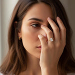 Load image into Gallery viewer, IGI Certified VS1-VS2 E-F Lab Grown Emerald shape Diamond Solitaire Engagement Ring: 14K, 18K, or Platinum
