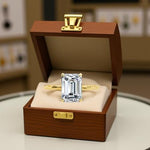 Load image into Gallery viewer, IGI Certified VS1-VS2 E-F Lab Grown Emerald shape Diamond Solitaire Engagement Ring: 14K, 18K, or Platinum
