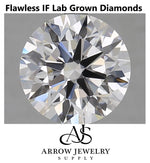 Load image into Gallery viewer, Certified Flawless Round Brilliant Ideal Cut Lab Grown Diamonds D E-F Color in Sizes 1 to 4 Carat
