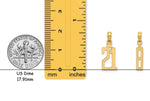 Load image into Gallery viewer, 14K Gold Number Pendant Charm: Single or Double Digit

