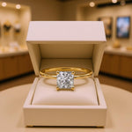 Load image into Gallery viewer, IGI Certified VVS1-VVS2 E-F Lab Grown Princess Cut Square Diamond Solitaire Engagement Ring: 14K, 18K, or Platinum
