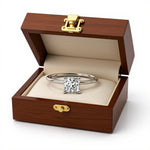 Load image into Gallery viewer, IGI Certified VVS1-VVS2 E-F Lab Grown Princess Cut Square Diamond Solitaire Engagement Ring: 14K, 18K, or Platinum
