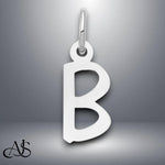 Load image into Gallery viewer, 14K Gold Slanted Block Letter Pendant Charm: Yellow or White Gold
