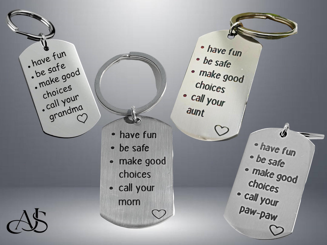 Call Your Grandma Key Chain - Grandpa Mom Dad Sister Brother Aunt Uncle Memaw