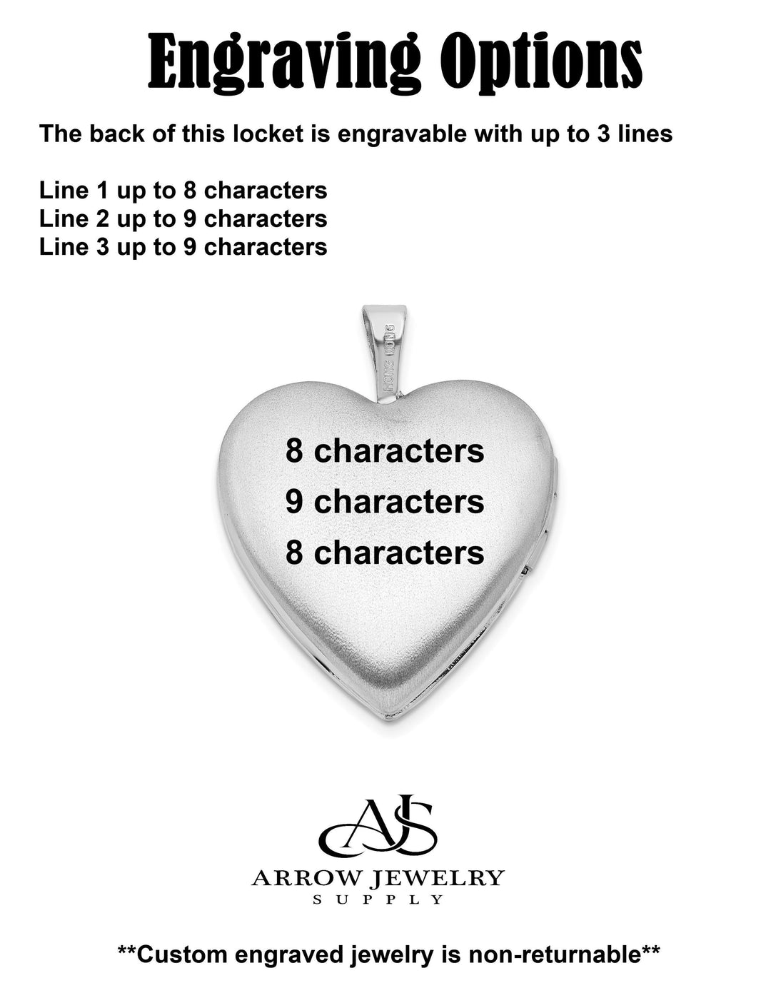 Sterling Silver 'Forever in My Heart' Locket | Build Your Locket Necklace with Engraving, Photo insertions, and Chain Options