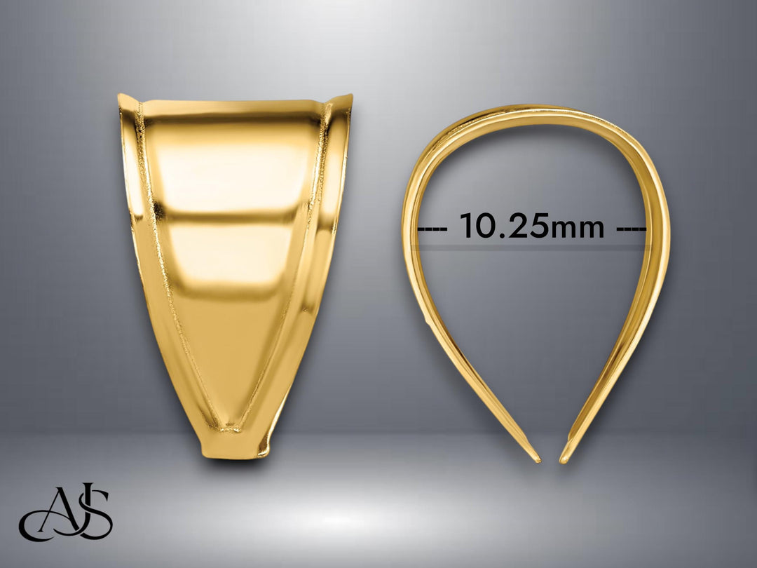 14K Yellow Gold Bails for Pendants and Charms