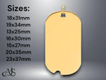 Load image into Gallery viewer, 14K Solid Gold Notched Dog Tags Pendants - Custom Engravable on Both Sides

