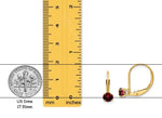 Load image into Gallery viewer, 14K Gold Birthstone Earrings: 4mm Round Leverback Mountings
