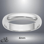 Load image into Gallery viewer, 950 Platinum Half Round Wedding Band with Free Engraving
